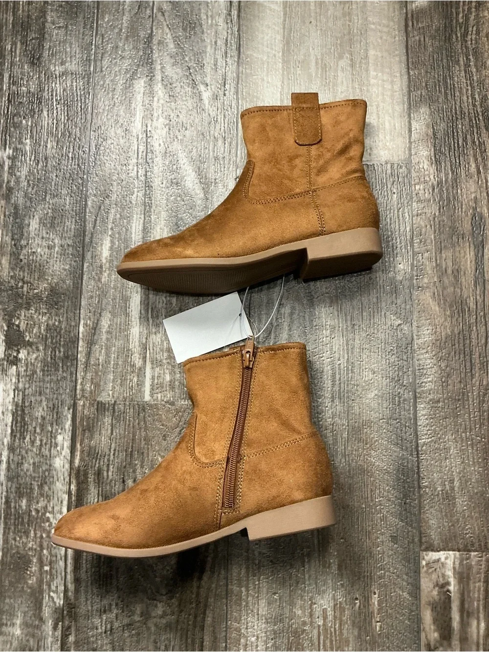 Kid’s H&M Tan Faux Suede Ankle Booties Size 3.5